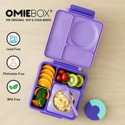 OmieBox Bento Box للأطفال - صندوق غداء بينتو معزول مع جرة طعام حرارية مقاومة للتسرب - أرجواني البرقوق من OmieLife