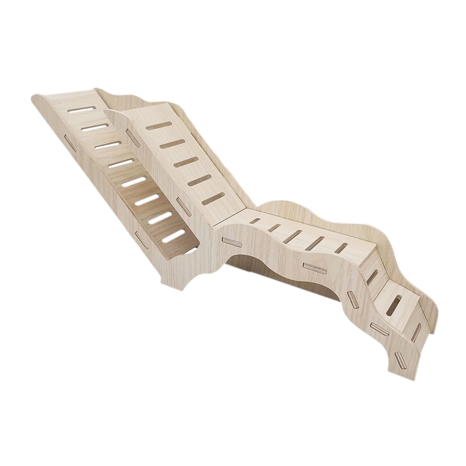Bvdfgk Hamster Climbing Toy Wooden Ladder Climbing Toy Cage Accessories Gerbils Hamster Style A 42x16cm