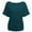 Deep Green, variant on Womens Short Sleeve Boat Neck Side Shirring Dolman Drape Top