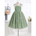 thumbnail image 4 of Flower Girl Dress Elegant Thin Strap Tulle Skirt Princess Gown Perfect for Weddings Birthdays and Special Occasions Green-10Y, 4 of 8
