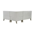 thumbnail image 6 of Powell Augusta Upholstered Corner Dining Breakfast Nook, Seats 5, Light Gray, 6 of 11