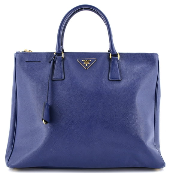 Pre-Owned Prada Prada Galleria Double Zip Tote Saffiano Leather Large By Rebag