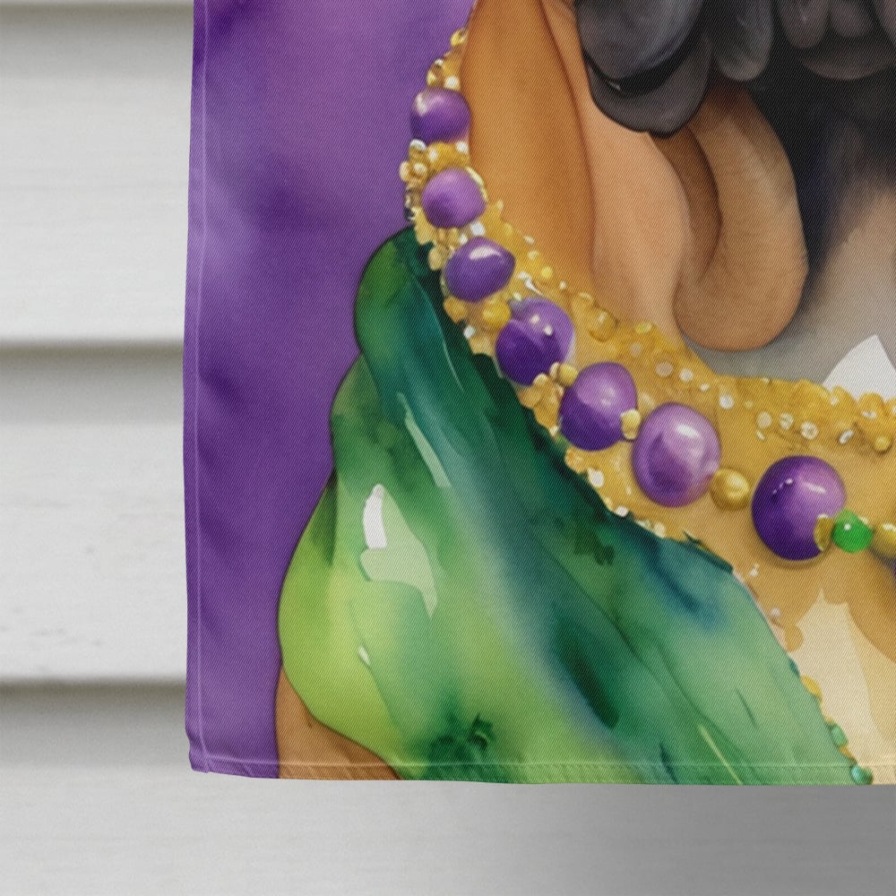 Bullmastiff King of Mardi Gras House Flag 28 in x 40 in