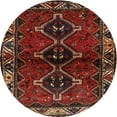thumbnail image 1 of Ahgly Company Indoor Round Traditional Sienna Brown Persian Area Rugs, 4' Round, 1 of 6