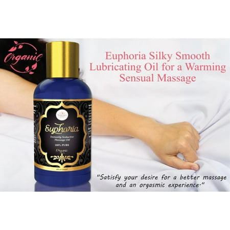 Euphoria Organic Sensual Massage oil. 100% Natural Instantly Seductive Blend of Essential Oils for a Relaxing Massage. Skin Therapy Moisturizer Aromatherapy Stress (Best Rated Personal Massager)
