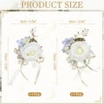 thumbnail image 2 of Wrist Corsage and Boutonnieres Set, Artificial Flowers for Wedding, White, 2 of 6