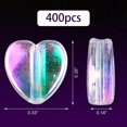 thumbnail image 2 of HSHDLDF 400pcs Acrylic Heart Beads, 8mm AB Color Heart Shape Acrylic Beads Small Hole Heart Shaped Clear Beads for Jewelry Making DIY Crafts Necklace Bracelet, 2 of 7