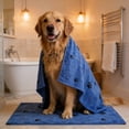 thumbnail image 2 of huayou Waterproof Pet Food Mat, Non-Slip Durable Paw Print Bone Design Easy to Wipe Clean for Dogs and Cats, 2 of 6