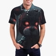 thumbnail image 2 of Lsque Five Nights At Freddy'S Pattern Golf Shirts for Men Dry Fit Print Moisture Wicking Performance Short Sleeve Polo Shirt-XX-Large, 2 of 7