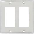 thumbnail image 1 of Switch Hits Polished Nickel Outlet Wall Plate | 2 GFI Rocker | 4.5" x 4.5" | Hand-Polished Brass Construction | Electrical Switch Plate Cover for All Configurations, 1 of 5