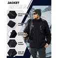 thumbnail image 4 of TACVASEN Men's Winter Waterproof Ski Jackets with Hooded Windproof Fleece Warm Snow Coat with Multi-Pockets For Hiking and Snowboarding ,Black,S, 4 of 6