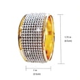 thumbnail image 5 of Juego de 6 servilleteros dorados con diamantes plateados, servilletero navideño para cenar, Acción de Gracias, boda, soporte de tela brillante completo, 5 of 5