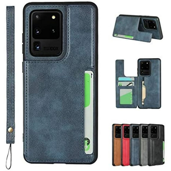SailorTech Galaxy S20 Ultra Wallet Case, Premium PU Leather Case with Wristlet, Stand & Card Slots, Magnetic Closure