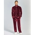 thumbnail image 3 of COOFANDY Men Velour Tracksuit Gym Clothes for Men Workout Set Mens Athletic Sweatsuit Black Sweatpants, 3 of 7