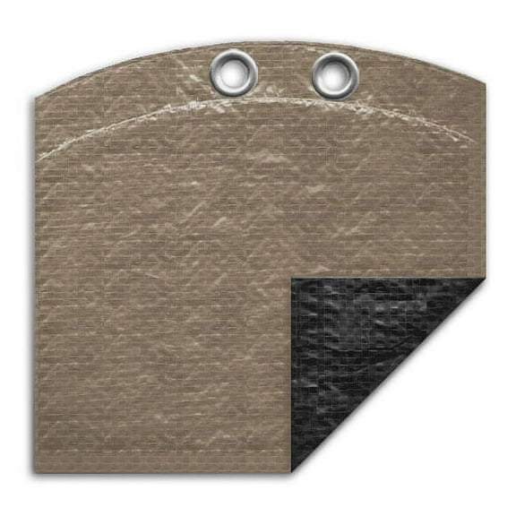 Pool Mate 12 Year Extra Heavy-Duty Sandstone Oval Winter Pool Cover, 10 x 15 ft. Pool