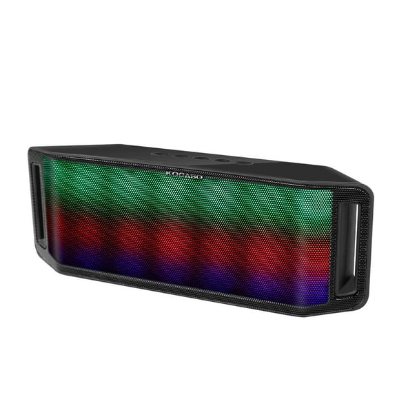 KOCASO Ultra-Portable Rainbow LED Wireless Speaker, Black
