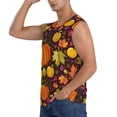 thumbnail image 3 of Balery Autumn Harvest Pumpkin Joy Men's Sleeveless Muscle Shirts Workout Tank Top, Moisture Wicking, Odor Protection-X-Large, 3 of 8