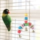 thumbnail image 3 of Juguete colgante de madera con cuentas coloridas y gancho para decoración de jaula de loros y pájaros para mascotas, 3 of 8