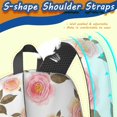 thumbnail image 5 of Pioneer Flower Floral Print Pattern 17" School Backpacks for Teens,Waterproof Oxford Fabric,S-Shape Padded Straps for School,Travel,Hiking,Camping, 5 of 6