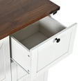 thumbnail image 3 of Îlot de Cuisine Style Ferme avec Rangement - Chariot Roulant Blanc de 54,5 Po, 3 of 8