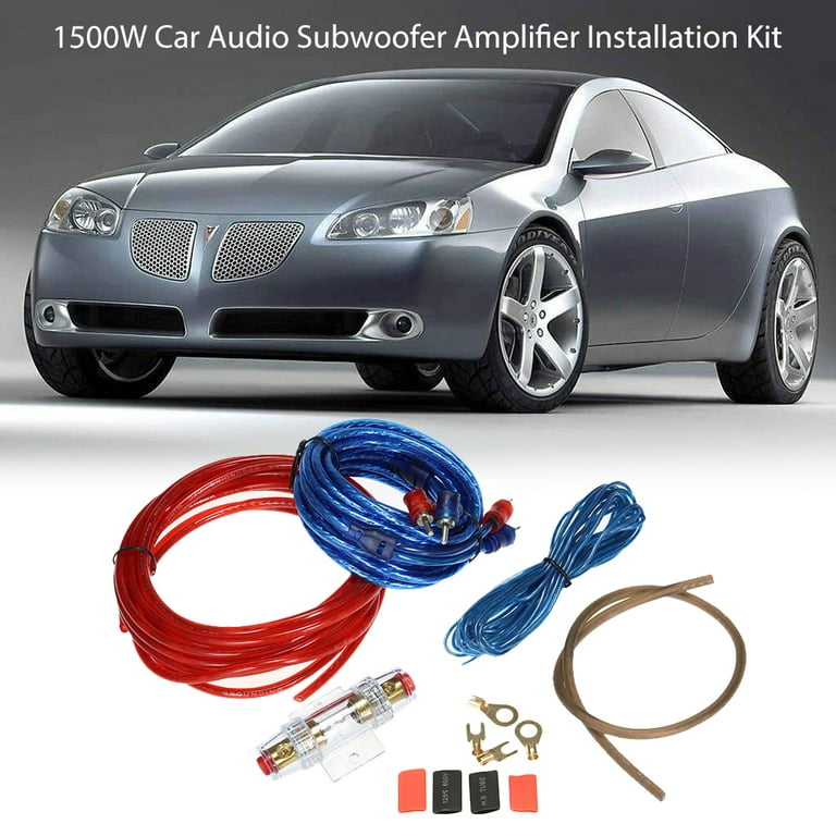 14FT Car Amplifier Audio Wiring AMP RCA Jack Subwoofer Install Wire Cable  2CH US