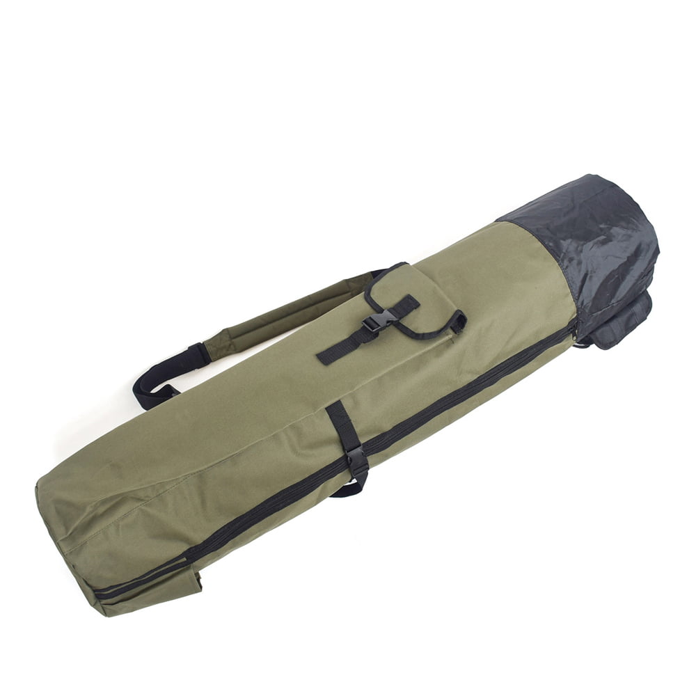 Holds 5 Poles & Tackle Durable Canvas Fishing Rod & Reel Organizer Bag Case Bag 