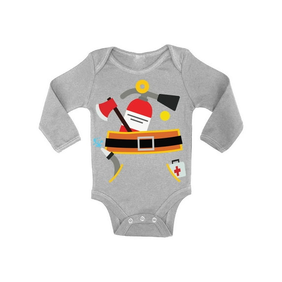18 Months Boy Clothes - NB 6M 12M 18M - Funny Fireman Bodysuit