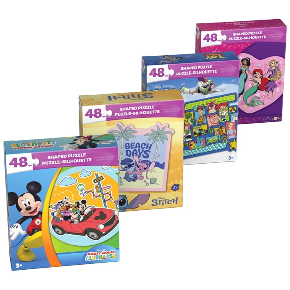 Disney Puzzles 4-Pack, 48 Pieces, Ages 3 and Up