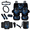 Blue Wolf, variant on HUIACONG Sea Turtle Car Interior Set, with Car Cup Holder Coasters Car Safety Belt Pad, Compatible with Trucks Commercial Vehicles