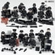 thumbnail image 2 of Black SWAT weapon shield dog M8003 minifigure military doll model small particle assembled building block toy, 2 of 5