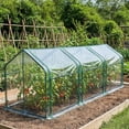 thumbnail image 2 of WJSP Mini Greenhouse Clear 106"L x 36"W x 36"H 2-Layer PVC Cover UV Protected for Patio Garden, 2 of 5