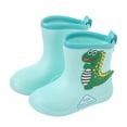 thumbnail image 4 of Yuncity Kids Rain Boots Boys Girls Children Cute Cartoon Fashion Waterproof Non- Soft Bottom Fashion Boots Footwear Green 5.5-6 Years, 4 of 7