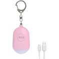 thumbnail image 1 of Alarma de emergencia personal, 130 DB recargable Safesound alarma de seguridad personal con linterna LED antorcha alarma de pánico para niños, mujeres (rosa) Zhivalor WLJ-4680, 1 of 5