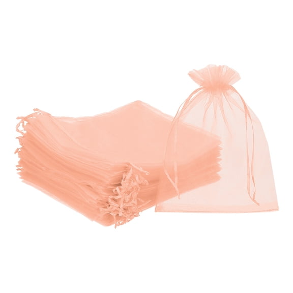 UxcellOrganza Bags, (4 x 6 Inch, Dusty Rose)(50 Pcs), Drawstring Sheer Organza Gift Bags Mini Mesh Jewelry Gift Pouch, Suit For- Wedding/Party/Candy/Christmas/Favors