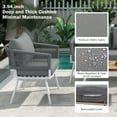 thumbnail image 6 of Harper & Bright Designs 4 Piece Patio Conversation Sets with Deep Seating & Thick Cushion, Boho Rope Furniture with Acacia Wood Table, Outdoor Patio Furniture Set for Yard Pool Backyard, Grey, 6 of 20