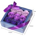 thumbnail image 2 of Rose Flower Soap Set In Square Gift Box, Artificial Floral Handmade Valentines Day Gift, Birthday Housewarming Wedding Gift, 2 of 5