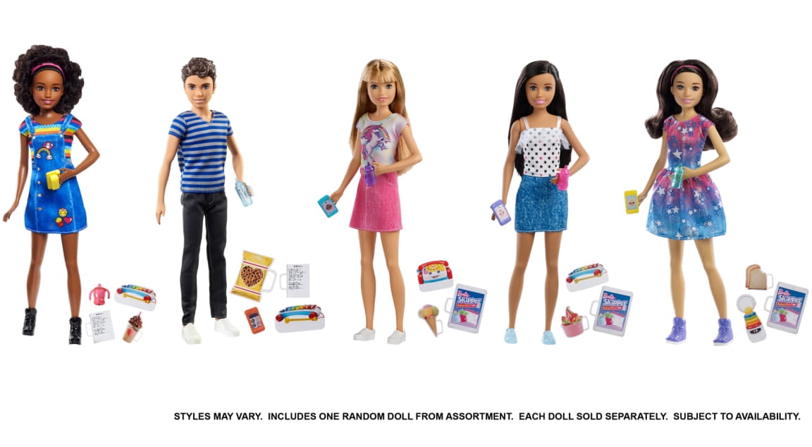 barbie skipper babysitters playset and dolls accessories assortment