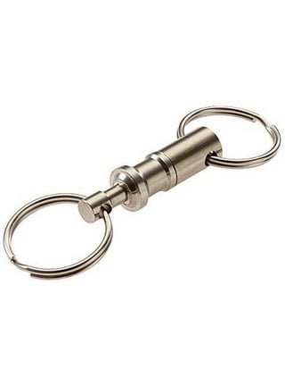 TISUR Key Rings for Keychains,Carabiner Keychain Ring Titanium Key Rings  Heavy Duty Round Split Rings for Men and Women (1pc Large Key ring+5pcs  Small key rings) at  Women's Clothing store