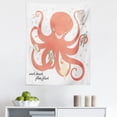 thumbnail image 1 of Nautical Tapestry, Octopus Holding Sap Shampoo Toothbrush and Toothpaste with Tentacles, Fabric Wall Hanging Decor for Bedroom Living Room Dorm, 5 Sizes, Coral Beige Green, by Ambesonne, 1 of 1