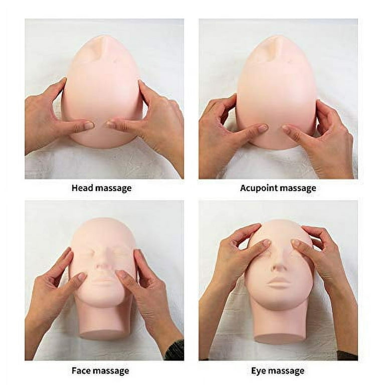  Mannequin Training Head Model Soft Silicone Massage Makeup  Practice Head for Cosmetology Eyelash Extension Face Painting Wig Hat  Display : Beauty & Personal Care
