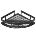 thumbnail image 2 of Triangular Shower Shelf Punch Free Rustproof Aluminum Shower Corner Shelf with Hollow Base for Bathroom Toilet Monolayer, 2 of 9