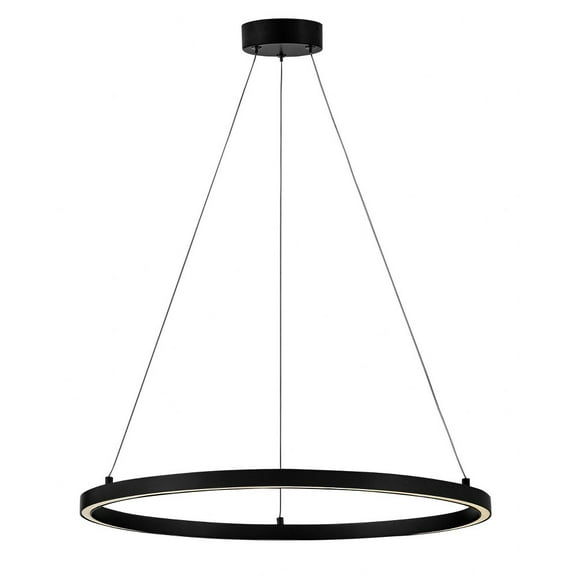 83464BK Lark Kenna - 20W LED Medium Chandelier In Modern Style-31.25 Inches Tall and 25 Inches Wide-Black Finish