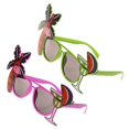 thumbnail image 3 of 2 gafas de sol tropicales novedosas, gafas de fiesta, gafas de sol hawaianas con diseño de flamenco para cóctel, vestido elegante para fiesta en la playa (verde, rojo rosa), 3 of 3
