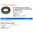 thumbnail image 2 of Drive Shaft Center Support Bearing - Compatible with 2006 - 2015 Mercedes-Benz C350 3.5L V6 2007 2008 2009 2010 2011 2012 2013 2014, 2 of 2