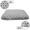 thumbnail image 3 of Abstract Pet Bed, Geometric Shapes Crosses Squares Triangles Repeating Style Monochrome, Resistant Pad for Dogs and Cats Cushion with Removable Cover, 24" x 39", Charcoal Grey and White, by Ambesonne, 3 of 4
