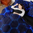 thumbnail image 4 of Castle Fairy Boys Geometric Honeycomb Twin Bedding Sets,Video Game Bedding Comforter Set, 4 of 8