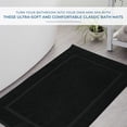 thumbnail image 6 of Dan River Black Bath Mat Classic Set 2 piece 21x34 in Soft Quick Drying Cotton Bathroom Rugs, 6 of 6