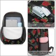 thumbnail image 4 of Pioneer Flower Floral Print Pattern 17" School Backpacks for Teens,Waterproof Oxford Fabric,S-Shape Padded Straps for School,Travel,Hiking,Camping, 4 of 5