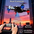 thumbnail image 4 of Drone with 1080P Camera Screen Remote Control, RGB LED Light FPV Drone Quadcopter for Adults Beginners, Headless Mode Altitude Hold Optical Flow, 2 Batteries, 4 of 10
