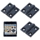 thumbnail image 1 of Mini Bisagras Plegables de Acero Inoxidable Negras, Paquete de 3 Bisagras Plegables Negras de 40 mm × 40 mm, Conectores de Bisagras para Fabricación de Modelos Armario Cajón, 1 of 7